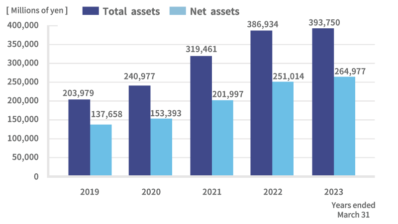 Total assets/Net assets